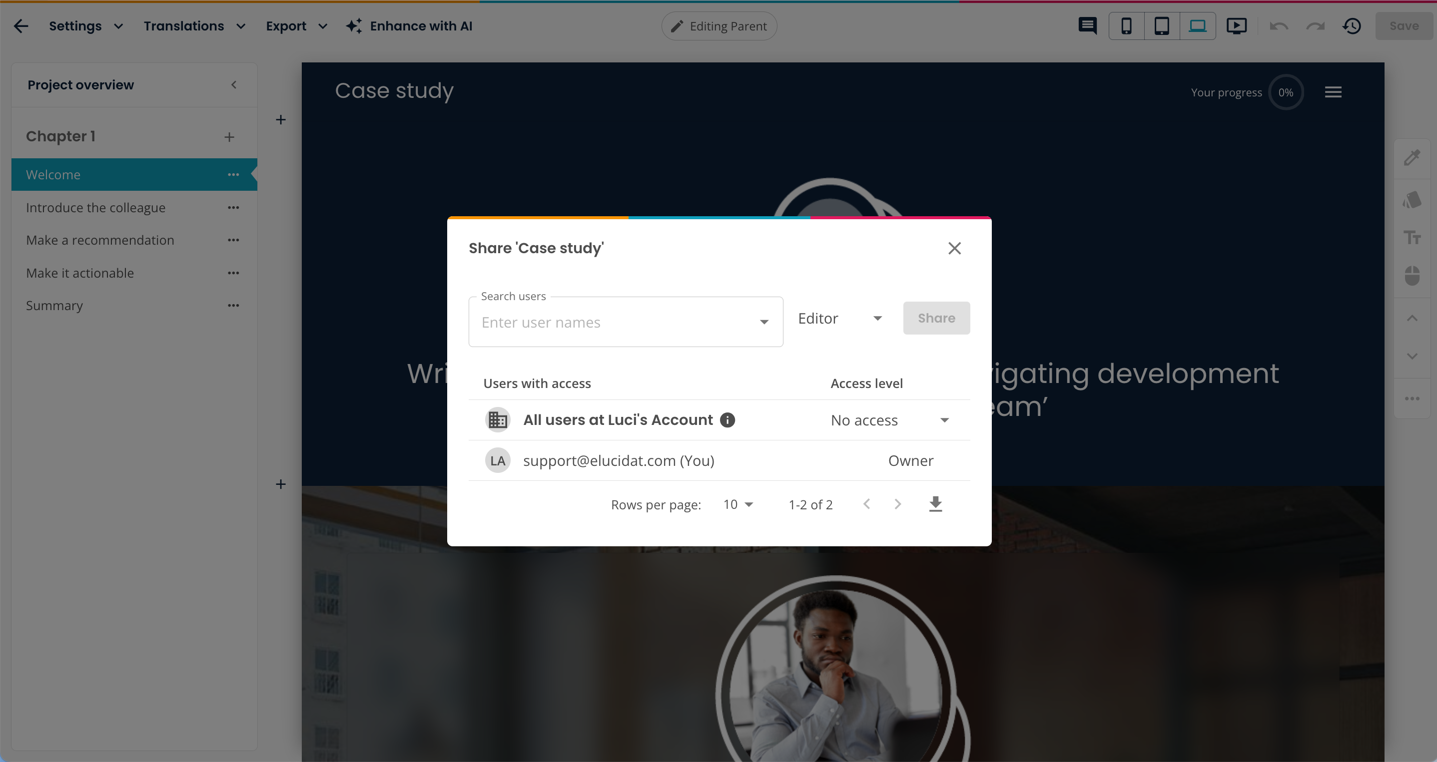 Create, sharing modal open in Project.png