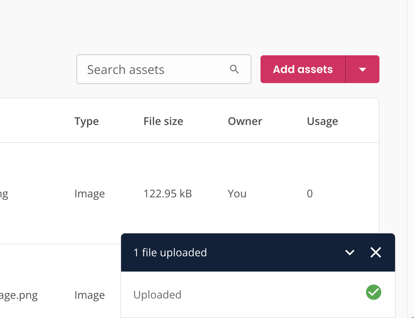 Create, file upload progress pop-up in asset library.png