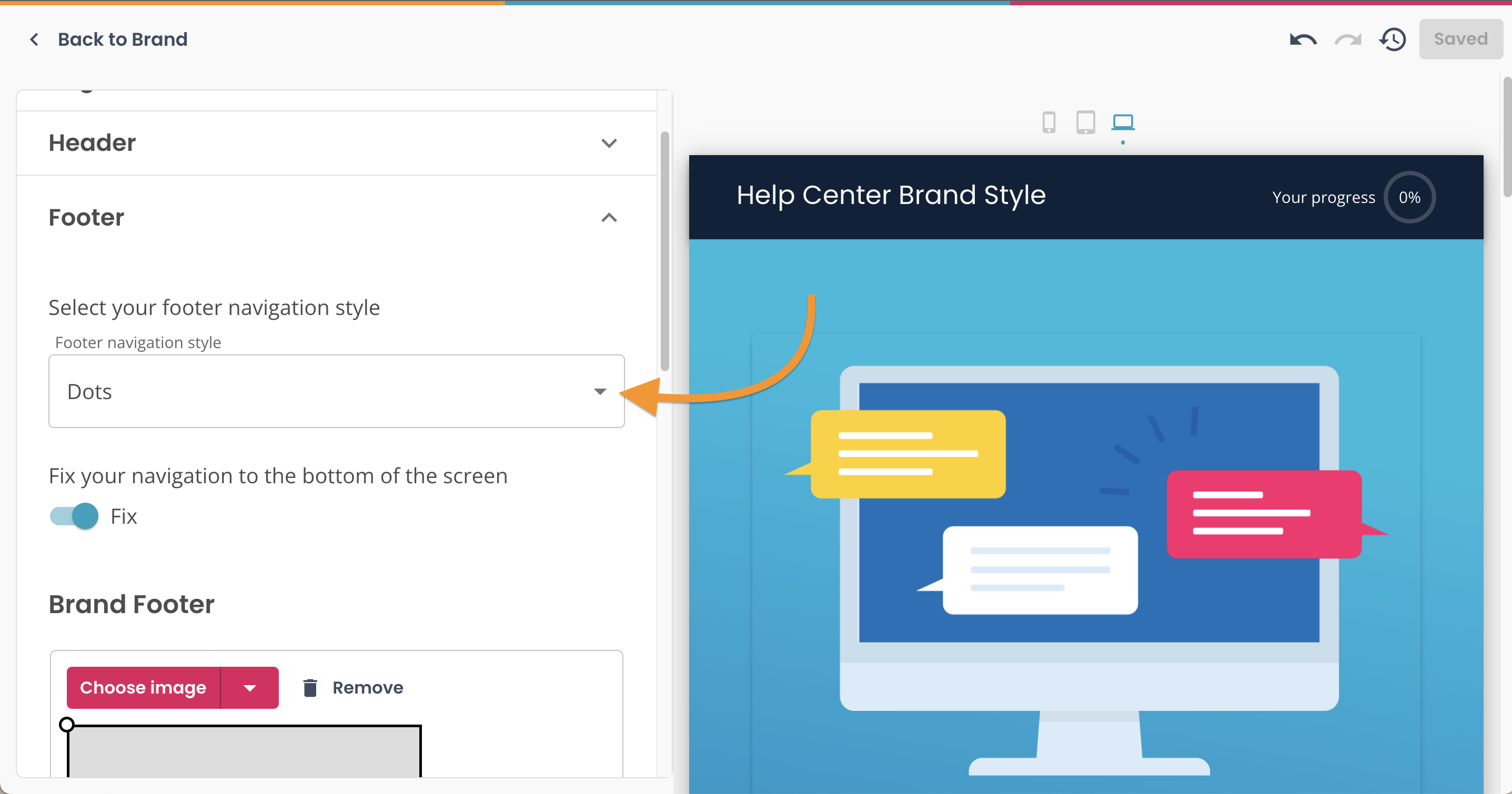Create, brand style, footer, navigation style drop down.png