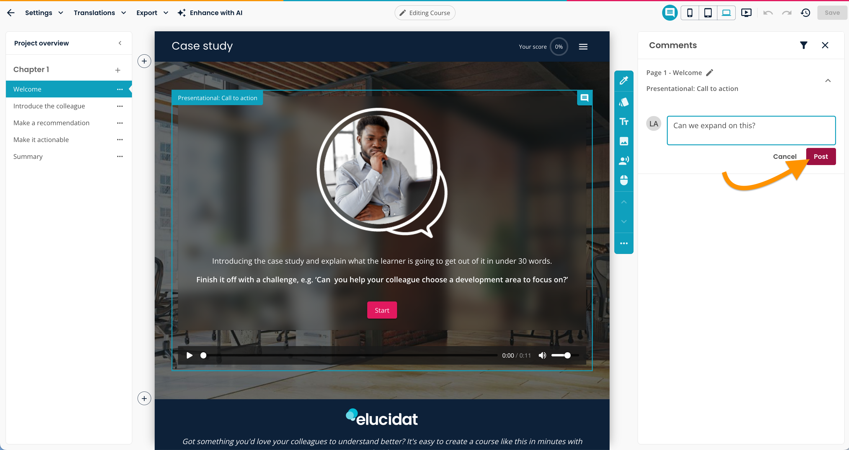 elucreate-project-comment-pane-post