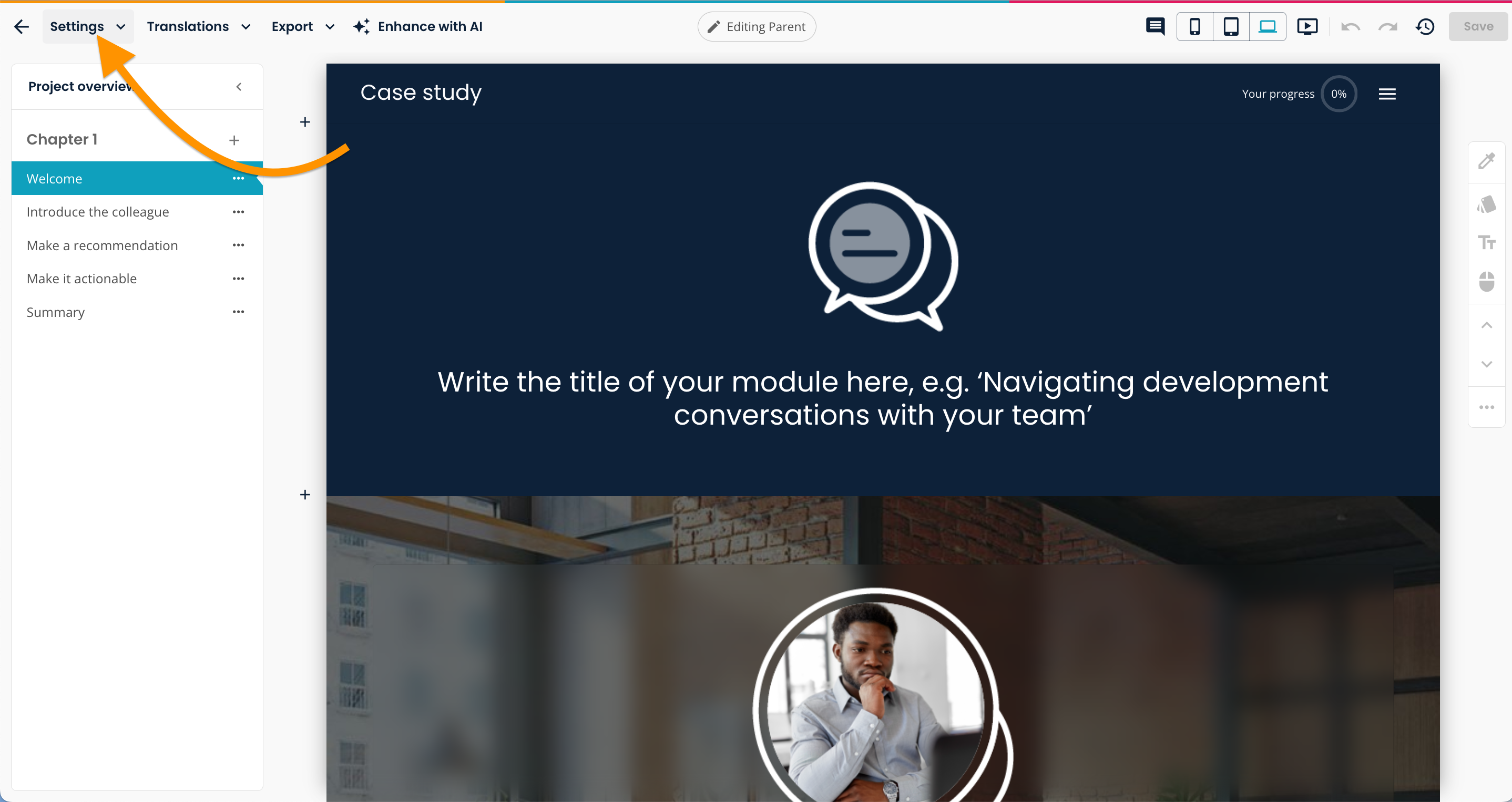 elucreate-project-toolbar-settings