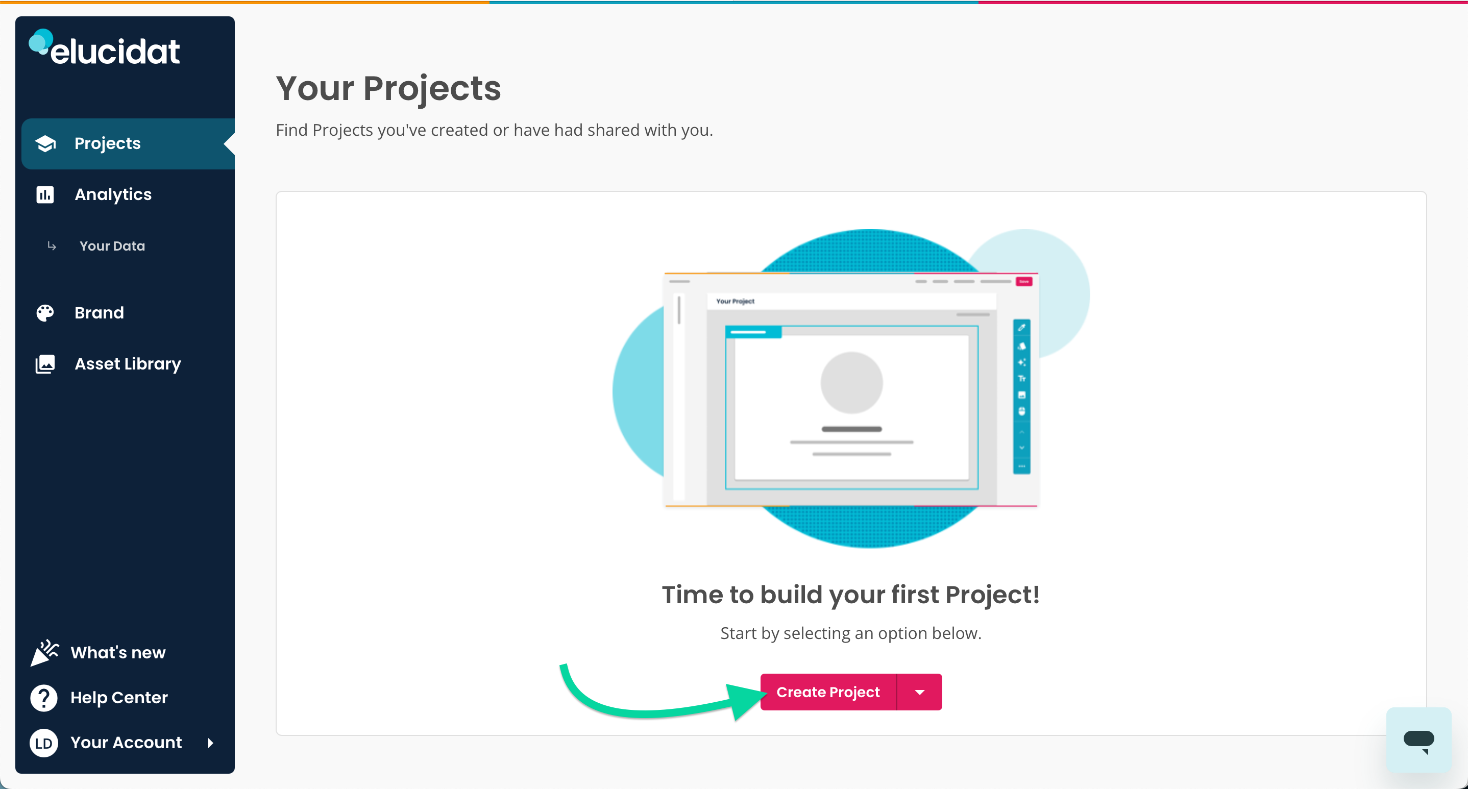 elucreate-homepage-new-account-create-project